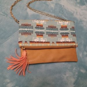 Super cute never used zip Aztec messenger bag